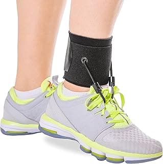 BraceAbility AFO Foot Drop Brace - Adjustable Soft Ankle Foot Orthosis Drop Foot Brace for Men and Women, Walking with Shoes, Toe Lifter Support, Dorsiflexion Assist Brace Fits Left or Right (S/M)