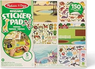 Melissa & Doug Reusable Sticker Pad: Habitats - 150+ Reusable Stickers - FSC Certified
