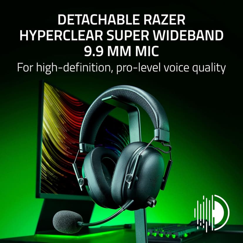 Razer BlackShark V3 Wireless Gaming Headset for PC: 50mm Drivers - Super Wideband Mic - 2.4 GHz, Bluetooth, USB - Works with Mac, PS5, Nintendo Switch, Smartphone - 70 Hr Battery - Black