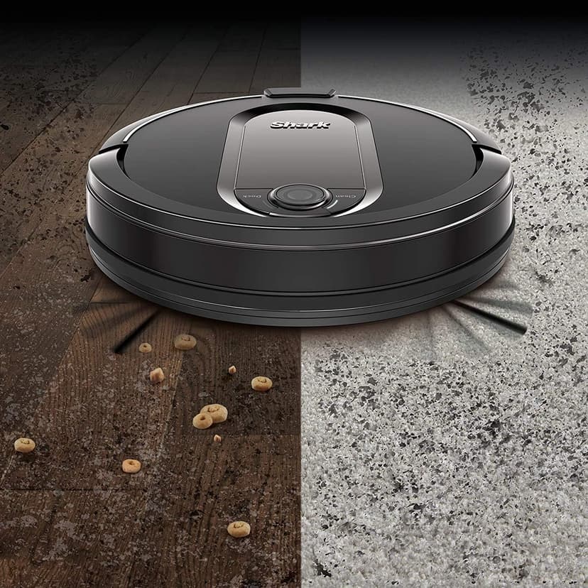 Shark RV1001AE IQ Robot Self-Empty XL, Robot Vacuum with IQ Navigation, Home Mapping, Self-Cleaning Brushroll, Wi-Fi Connected, Works with Alexa, Black