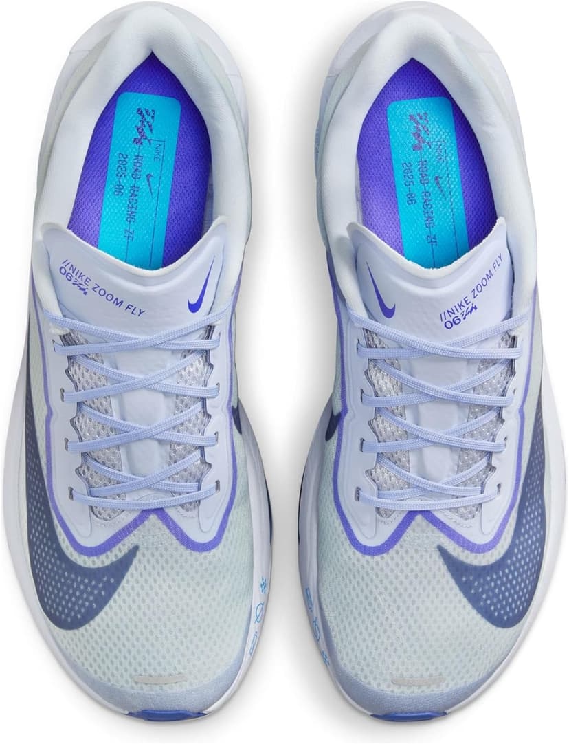 Nike Zoom Fly 6 Men's Road Racing Shoes (FN8454-002, Ghost/Football Grey/Blue Lightning/Blue Void)