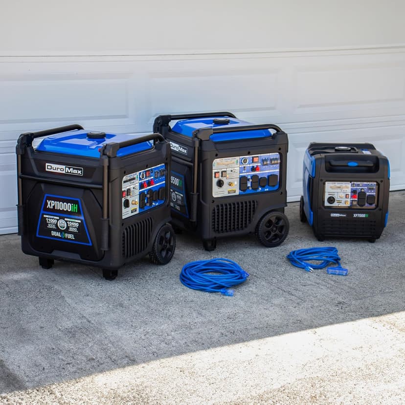 DuroMax XP11000iH 11,000-Watt Dual Fuel Portable Digital Inverter Generator - Gas & Propane, Remote Electric Start, Transfer Switch Ready, RV & Emergency Ready