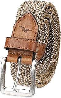 Tommy Bahama Men's Fully Adjustable Stretch Woven Fabric Web Belt - Casual Comfort for Work, Weekend & Vacations