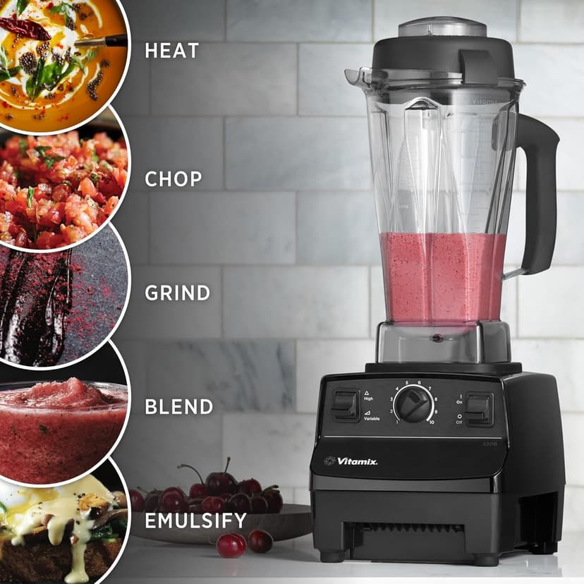 Vitamix 5200 Professional Grade Blender for Smoothies, Food Grinder and Emulsifier, 64oz Pitcher, White