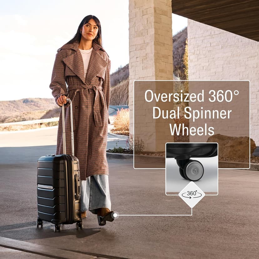 Samsonite Freeform 23-Inch Hardside Carry-On Luggage with Spinner Wheels - Hardshell Carry-On Suitcase - TSA, Airline-Approved - Expandable Hard Shell, Smooth Rolling Wheels for Lightweight Travel.