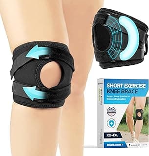 BraceAbility Patella Tracking Knee Brace - Short Running, Exercise, Basketball Support Sleeve Stabilizer for Post Kneecap Dislocation, Tendonitis, Patellofemoral Pain and Meniscus Injuries (Large)