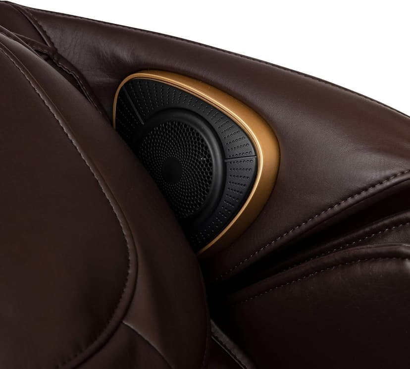 Inner Balance Jin 2.0 - Deluxe Heated SL Track Zero Gravity Massage Chair | Full Body Compression | Lumbar Heat Therapy | 6 Auto-Courses | Bluetooth Speaker (Espresso)