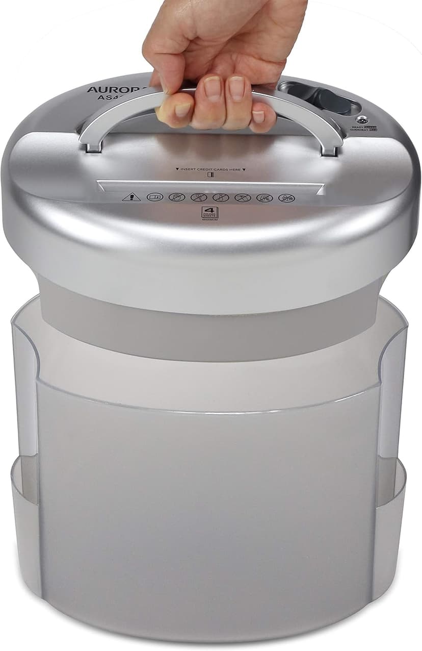 Aurora AS420C Desktop-Style Cross-Cut Paper Shredder, 4-Sheet Crosscut Desktop
