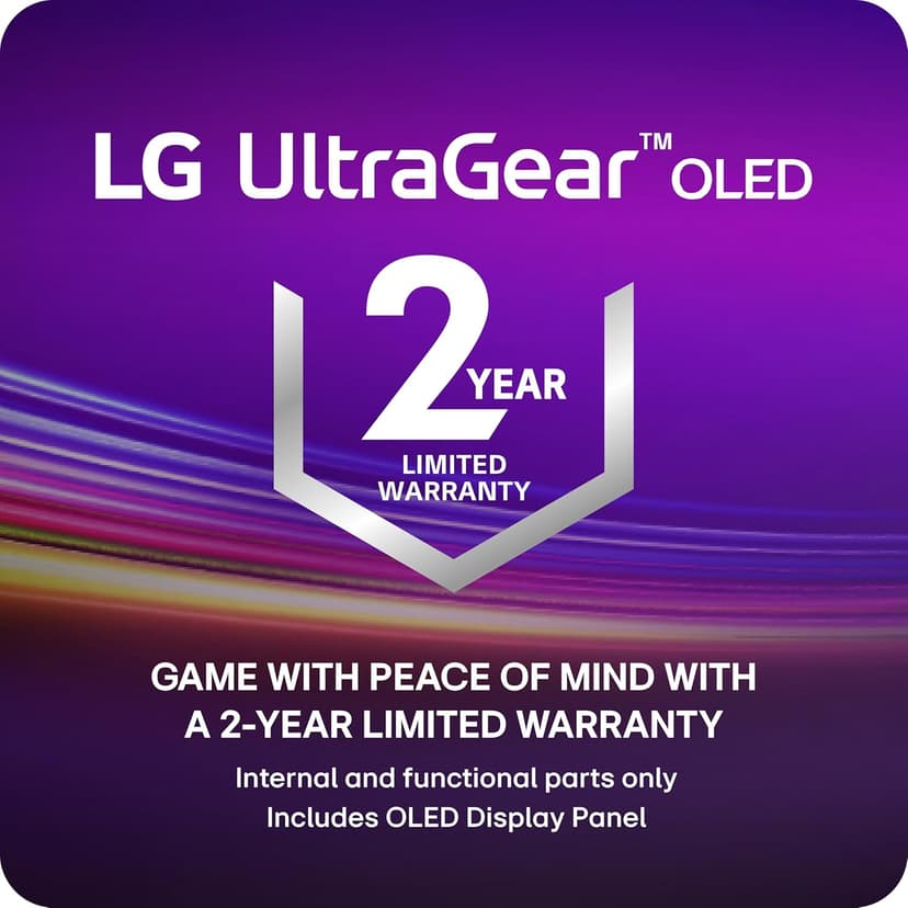 LG ‎27GS95QE 27-inch Ultragear OLED Gaming Monitor QHD 1440p 240Hz 0.03ms DisplayHDR True Black 400 AMD FreeSync Premium Pro NVIDIA G-Sync HDMI 2.1 DisplayPort Tilt/Height/Swivel Stand Black