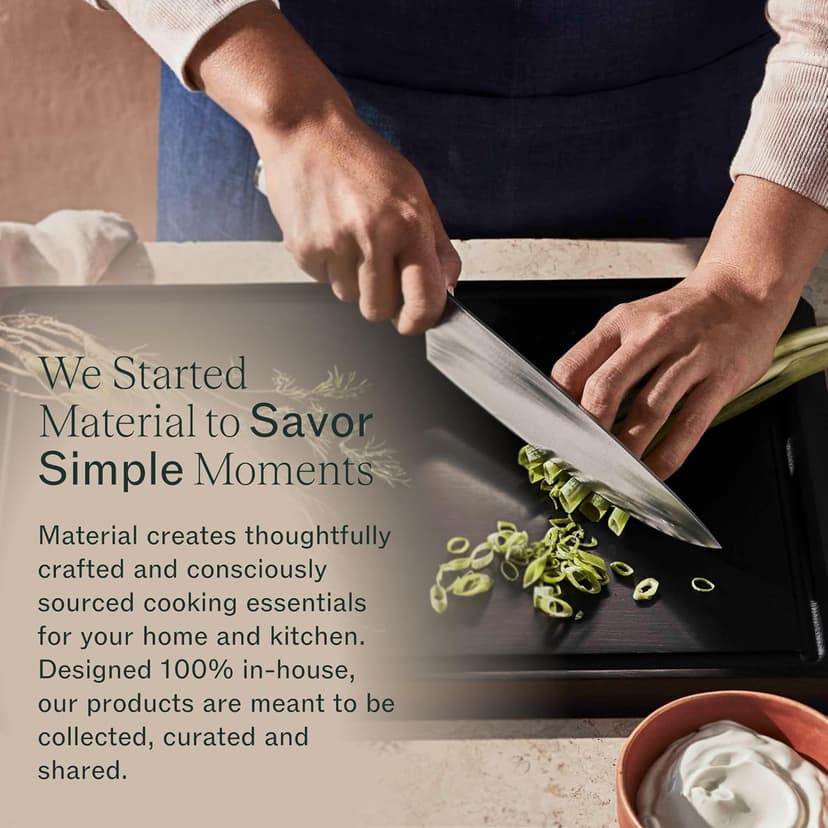 Material, Knife Trio, Carbon Stainless Steel Japanese Chef's Knife for Chopping and Cutting, Razor-Sharp Strong Blade, Cool Neutral, Material Kitchen