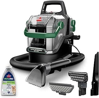 Bissell Little Green Pet Pro Portable Carpet and Upholstery Deep Cleaner, Car/Auto Detailer with Self-Cleaning Tough Stain, Pet Hair Removal, Crevice Tool (3909)