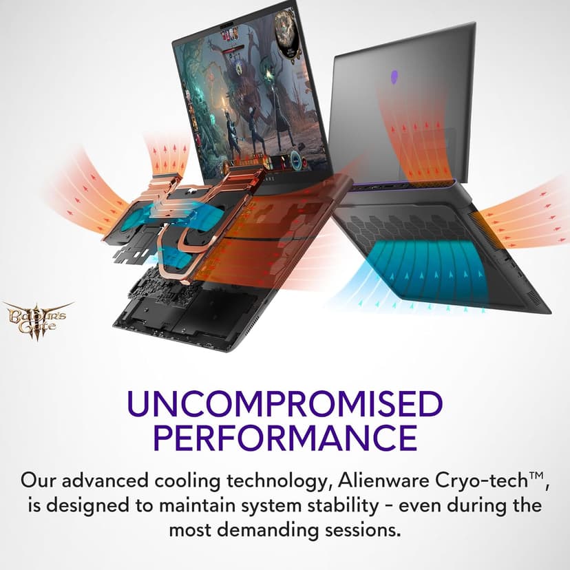 Alienware M18 R2 Gaming Laptop - 18 QHD+ 165Hz 3ms Display, Intel Core i9-14900HX, 32GB DDR5 RAM, 1TB SSD, NVIDIA GeForce RTX 4080 12 GB GDDR6, Windows 11 Home, Onsite Service - Dark Metallic Moon
