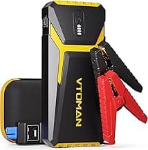 VTOMAN V10 Pro 4500A Jump Starter, Portable Car Starter (All Gas, 10.0L Diesel Engine) 12V Lithium Jump Box, Battery Booster Power Pack, Car Battery Charger Jumper with Type C Quick Charge, LED Lights
