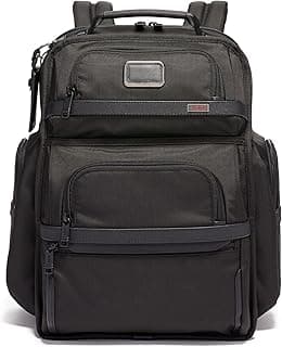 TUMI Alpha Brief Pack - Men's Laptop Backpack with Padded Adjustable Straps - Fit up to 15" Screen - 17.0" X 12.0" X 8.0" - Black