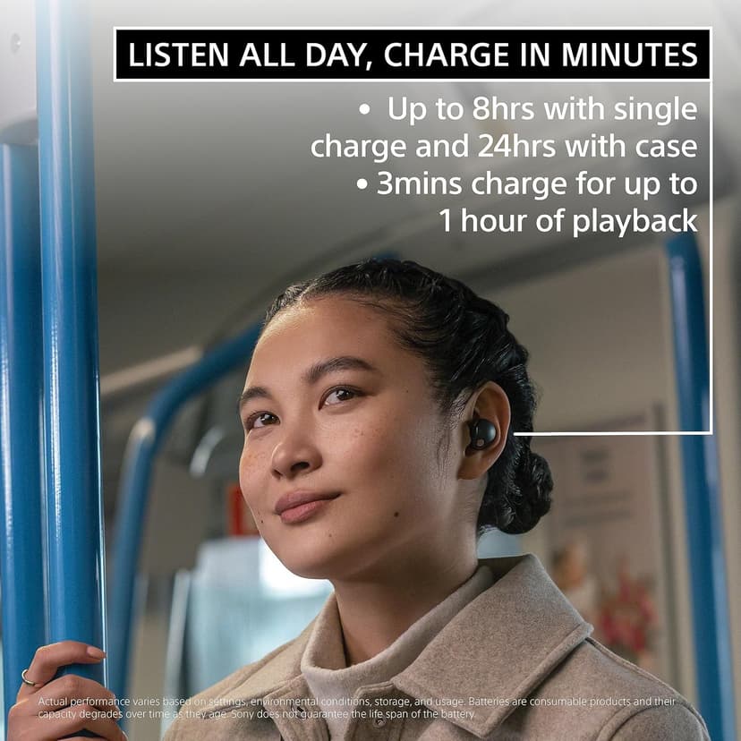 Sony WF-1000XM5 The Best Truly Wireless Bluetooth Noise Canceling Earbuds & in-Ear Headphones with Alexa Built-in, Black