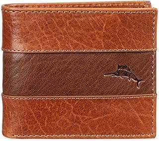 Tommy Bahama Men's Genuine Leather Extra Capacity Slim Bifold Wallet