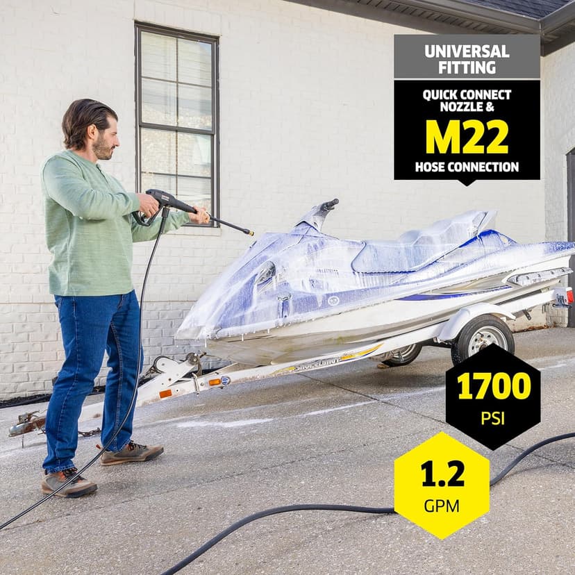 Kärcher Pressure Washer K1700 Cube, CETA Certified, 3 Spray Nozzles, Detergent Tank, for Cars, Driveways, Siding, Patios, 1.2 GPM