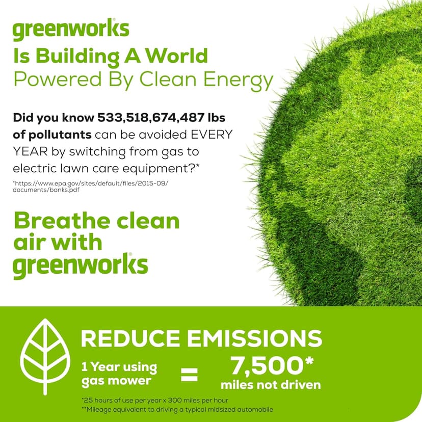 Greenworks 24V 13" Brushless Cordless (Push) Lawn Mower, 4.0Ah Battery and Charger Included