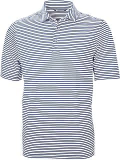 Cutter & Buck Mens Short Sleeve Virtue Eco Pique Stripe Recycled Mens Big and Tall Polo