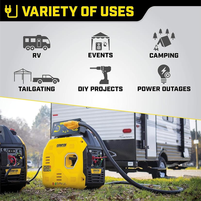 Champion Power Equipment 2500-Watt Ultralight Portable Dual Fuel Inverter Generator