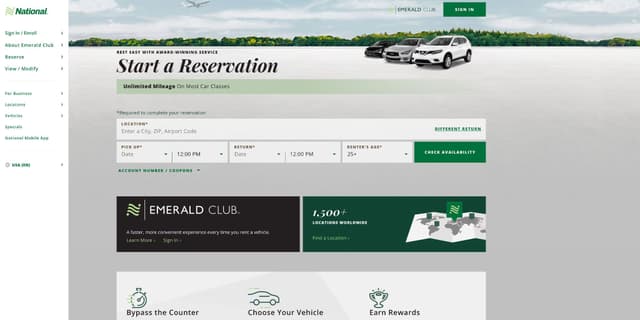 NationalCar.com Promo Codes for December 2025