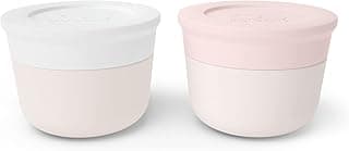 monbento Lunch Box Sauce Containers MB Temple S Natural - Tiny Leak-Proof Containers - Reusables - For Work Lunch Packing - Suitable for Bento Box MB Original & MB Square - White & Pink