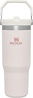 STANLEY IceFlow Flip Straw Tumbler with Handle 30 oz | Twist On Lid and Flip Up Straw | Leak Resistant Water Bottle | Insulated Stainless Steel |BPA-Free | Rose Quartz