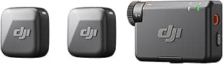 DJI Mic Mini (2 TX + 1 RX), Detail-Rich Audio, Wireless Lavalier Microphone for Camera/Android, 2-Person Vlog, Team Production