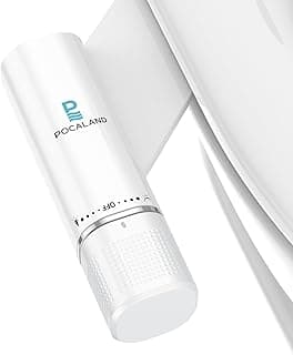 Ultra-Slim Bidet Attachment, Posterior&Feminine Wash-(Retractable Dual Nozzles), Non-Electric Bidet Attachment for Toilet Seat, Adjustable Fresh Cold Water Pressure, Stainless Steel Inlet (White)