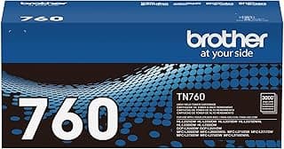 Brother Genuine TN760 High Yield Black Toner Cartridge, (For use with MFC-L2710DW MFC-L2750DW HL-L2350DW HL-L2370DW HL-L2395DW HL-L2390DW DCP-L2550DW Printers)