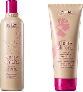 Aveda Cherry Almond Softening Shampoo & Conditioner Duo for Normal to Dry Hair | with Coconut Oil & Shea Butter | Silicone Free | 8.5 Fl Oz