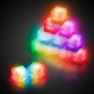 Windy City Novelties 12 pack LED Ice Cubes with Changing Lights - Non Freezing (Multicolor)