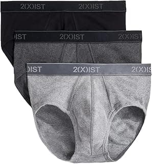 2(X)IST Men's Essential Cotton Contour Pouch Brief 3-Pack