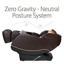 Inner Balance Jin 2.0 - Deluxe Heated SL Track Zero Gravity Massage Chair | Full Body Compression | Lumbar Heat Therapy | 6 Auto-Courses | Bluetooth Speaker (Espresso)