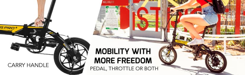 Swagtron Swagcycle EB-5 Plus Folding Electric Bike with Pedals and Removable Battery