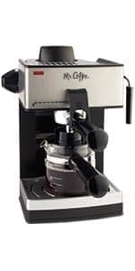 Mr. Coffee Espresso and Cappuccino Machine Stainless Steel Programmable Coffee Maker with Automatic Milk Frother 15-Bar Pump Ideal for Home Baristas