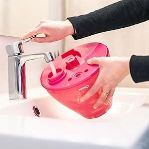 Crane Ultrasonic Cool Mist Teardrop Humidifier for Baby Nursery, Bedroom, Office, Large Room, Adjustable Humidity, Auto Shut-Off, Easy Clean Blue & White 1 Gallon