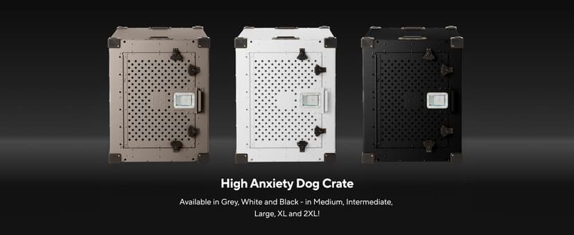 Impact Indestructible High Anxiety Dog Crate for Large Dogs - Heavy Duty Escape Proof Indoor Dog Kennel with Powder-Coated Aluminum - Ideal for Escape Artists (White, 40" (40.5" L x 23" W x 29" H)