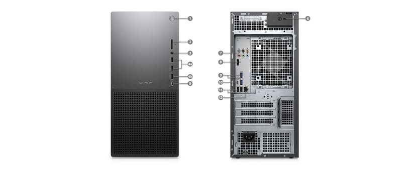 Dell XPS 8960 Desktop - 14th Generation Intel Core i7-14700 Processor, 32GB DDR5 RAM, 1TB SSD, Intel UHD 770 Graphics, Windows 11 Home, Onsite & Migrate Service - Black