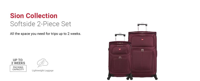 SwissGear Sion Softside Expandable Luggage, Black, Carry-On 21-Inch