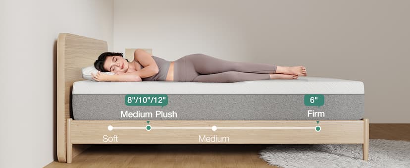 Novilla Full Size Mattress, 8-Inch Gel Memory Foam Mattress for Pressure Relief, Enhanced Support & Plush Comfort, Full Bed in a Box, Bliss