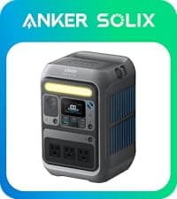 Anker Portable Power Station SOLIX C300, 288Wh LiFePO4 Battery, 300W (600W Surge) Solar Generator, 140W Two-Way Fast Charging, for Outdoor Camping, Traveling, and Emergencies (Solar Panel Optional)