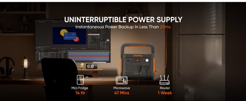 Jackery Solar Generator 1000 v2 with 200W Solar Panel,1070Wh Portable Power Station LiFePO4 Battery,1500W AC/100W USB-C Output, 1Hr Fast Charge for Outdoor,Off-Grid Living,RV,Emergency