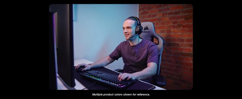 Corsair HS55 Stereo Gaming Headset (Leatherette Memory Foam Ear Pads, Lightweight, Omni-Directional Microphone, PC, Mac, PS5/PS4, Xbox Series X | S, Nintendo Switch, Mobile Compatibility) White