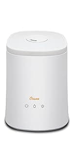 Crane Ultrasonic Cool Mist Teardrop Humidifier for Baby Nursery, Bedroom, Office, Large Room, Adjustable Humidity, Auto Shut-Off, Easy Clean Blue & White 1 Gallon