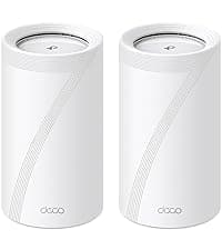 TP-Link ๐๐๐๐จ BE63 Tri-Band WiFi 7 BE10000 Whole Home Mesh System- 6-Stream 10 Gbps, 4x2.5G Ports Wired Backhaul, 4X Smart Internal Antennas, VPN, MU-MIMO, HomeShield, Free Expert Support (2-Pack)