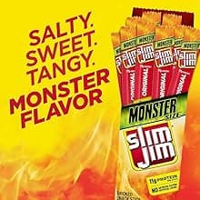 Slim Jim Smoked Meat Sticks, Original Flavor, 6g Protein Per Serving, Snack Size, Lunchbox Snack, 0.28 oz. (46 Count)