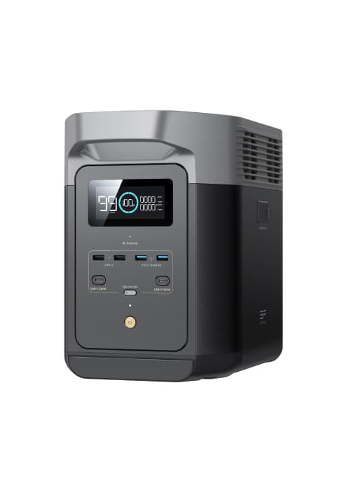 EF ECOFLOW DELTA 3 Portable Power Station, 1024Wh LiFePO4 Battery, Full Charge in 56 Min, 1800W AC/100W USB-C Output, Solar Generator(Solar Panel Optional) for Home Backup Power, Camping & RVs