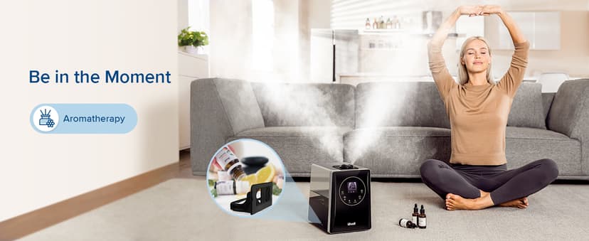 LEVOIT LV600HH 6L Warm and Cool Mist Ultrasonic Humidifier, Rapid Humidification for Bedroom Large Room, Essential Oil Diffuser, Humidity Setting with Built-in Sensor, Auto Mode, Timer, Remote Control