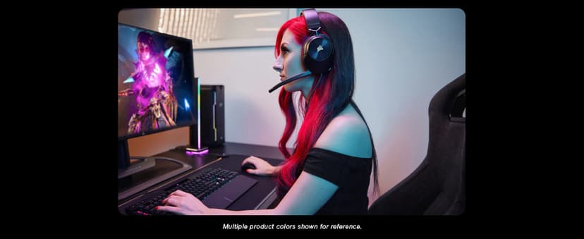 Corsair HS55 Stereo Gaming Headset (Leatherette Memory Foam Ear Pads, Lightweight, Omni-Directional Microphone, PC, Mac, PS5/PS4, Xbox Series X | S, Nintendo Switch, Mobile Compatibility) White